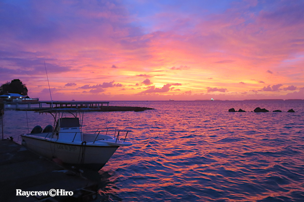 マーシャル諸島で観る美しい夕焼け