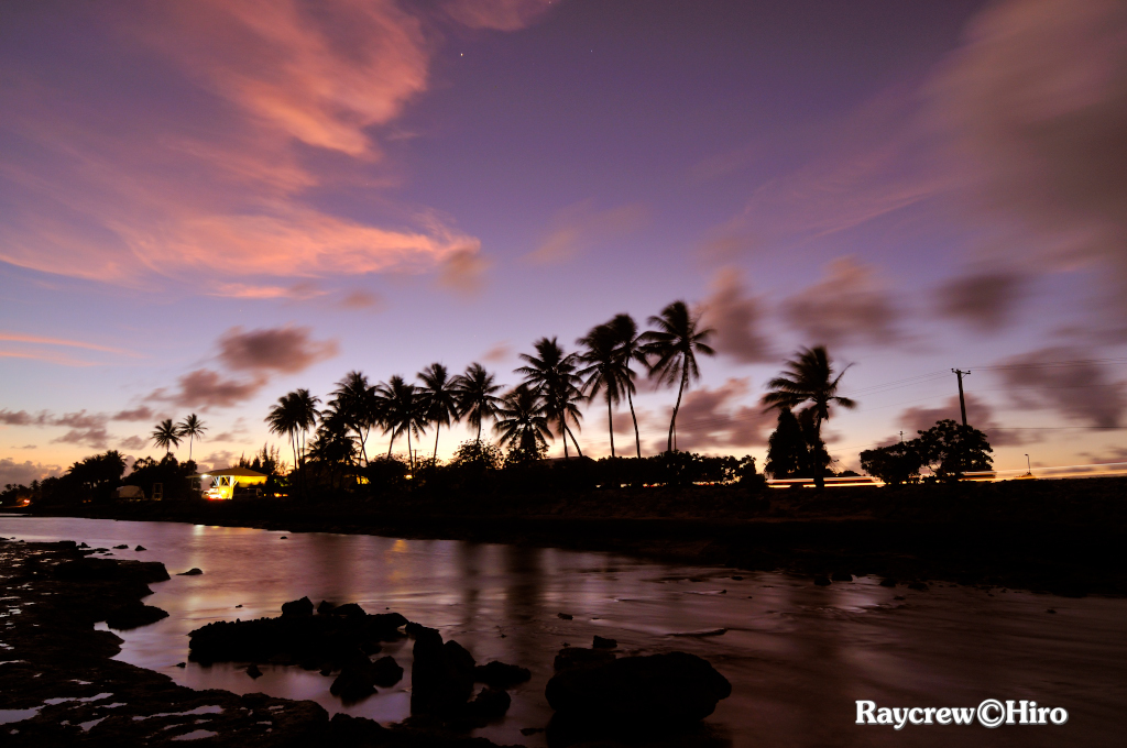 マーシャル諸島で観る美しい夕焼け